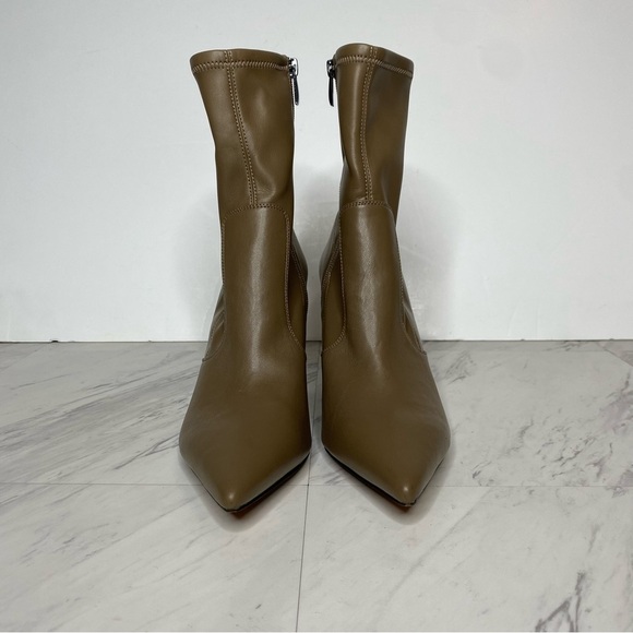 Franco Sarto Avana Faux Leather Pointy Toe Heeled Bootie 10M - Picture 2 of 14